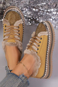 Harper Lace Up Flat Shoes