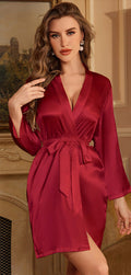 Plus Size Classic Satin Robe